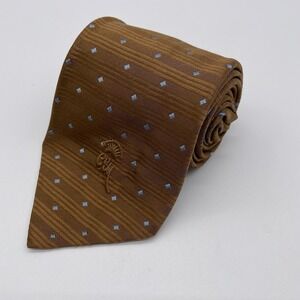 Countess Mara Mens Tie Hand Made Geometric Brown Diamond Necktie